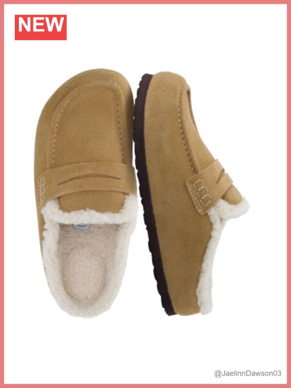 Genuine Suede Mocc for Women, Cozy Faux Shearling Lined House Shoes